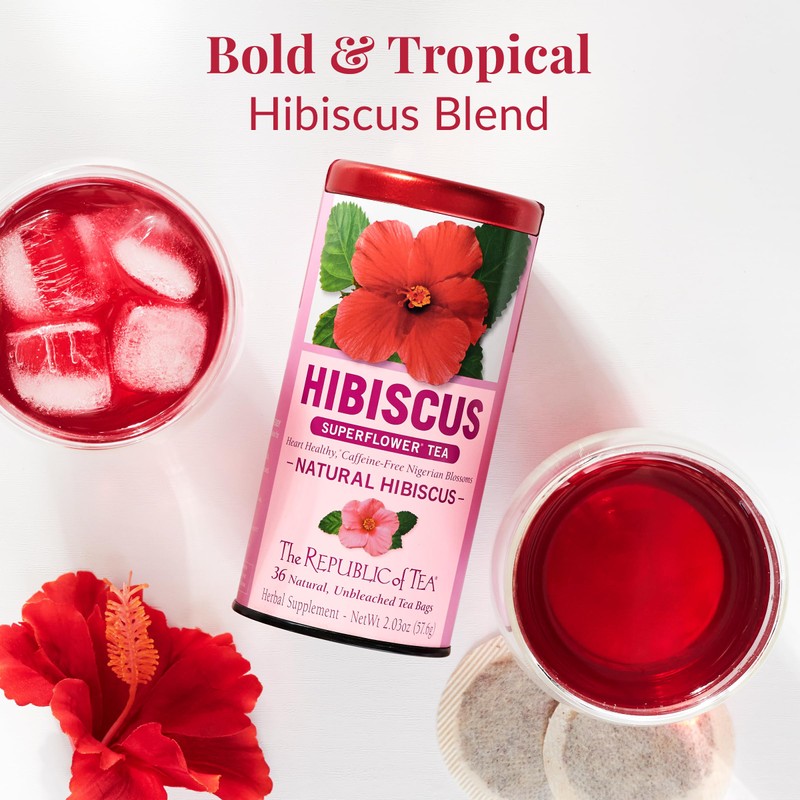 The Republic of Tea - Natural Hibiscus SuperFlower Tea (36