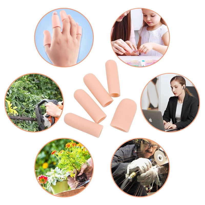 指用サポーター シリコン 指 サック プロテクター ジェルフィンガーコット 手親指シリコンサック 手指保護キャップ 袖トリ結節 ひび割れ