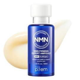 MAKE P:REM NMN NAD+ Suero de ampolla reafirmante experto, suero facial reafirmante y suavizante intensivo con péptidos y resveratrol para una elastici