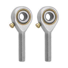 SG Store Pack of 2 M6 x 1.0 Joint Head Bearings with Ball Joint POS6 Left Thread Connection Self-Lubricating Spherical Bearing with Lock Nuts