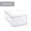 Smart Design Pull-Out Stackable Storage Bin with Removable Dividers -
