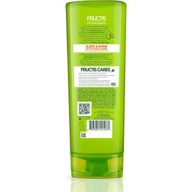 Garnier Fructis Sleek & Shine Conditioner, Frizzy, Dry, Unmanageable Hair, 12 fl. oz.