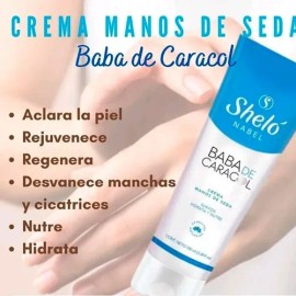 2 Cremas Sheló Baba Caracol Manos De Seda Rejuvenece Aclara