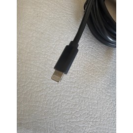 Unbranded Unbraided USB-A To 8 Pin Fast Charger 70W Charging Data Sync Cable Black 10'