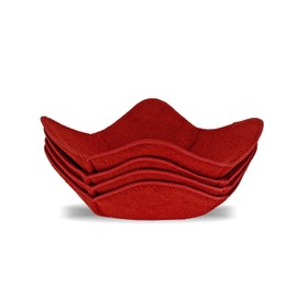 Sheff Microwave Bowl Cozy Holders Set of 4 - Durable and Reliable for Hot and Cold Plates and Dishes - Ideal Household Gift (Red, 11 inch)
