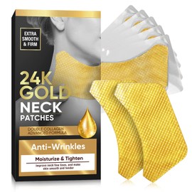 Neck Wrinkle Patches, 5PCS Anti Wrinkle Patches for Neck Firming and Tightening, Wrinkle Patches with Advanced 24K Gold Hydrolyzed Collagen to Smooth Your Skin