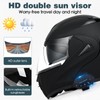 Motorcycle Bluetooth Modular Helmet, DOT Approved Dual Visor Full Face
