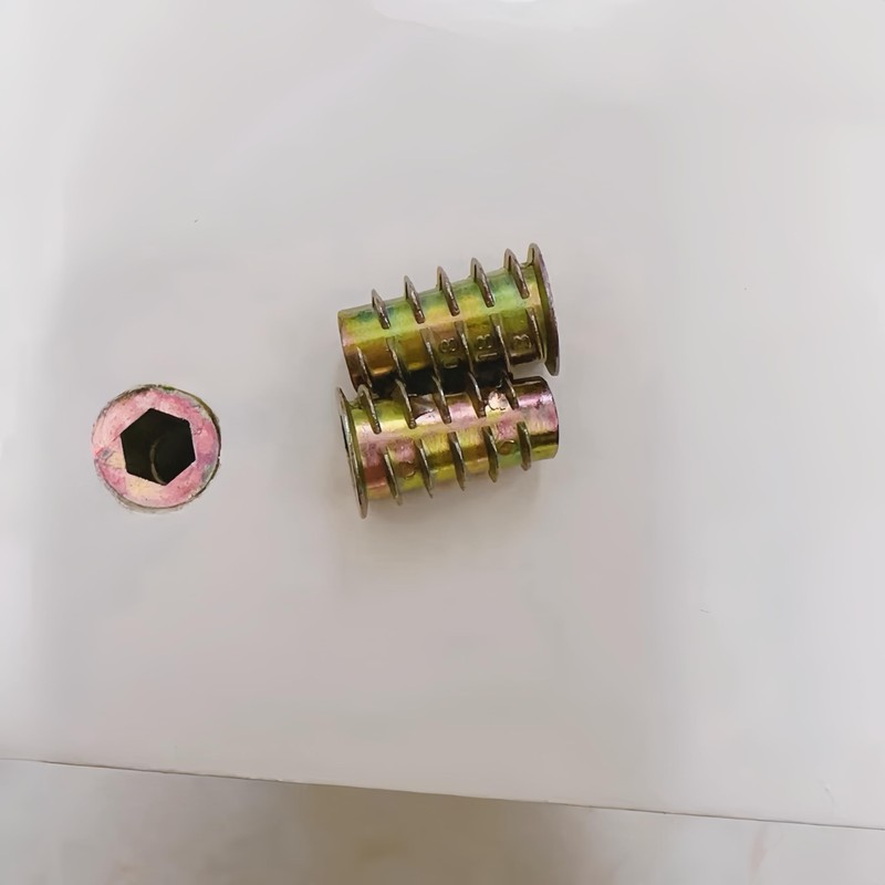 NACX M6 x 8mm Threaded Inserts Nuts, Hex Drive Threaded