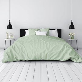 Tafts Duvet Cover Full Size, 3 Piece Set, Pure 100% Viscose Derived from Bamboo, Luxuriously Soft, Silky Smooth and Cooling, 2 Pillowcases (Full, Sage Green)