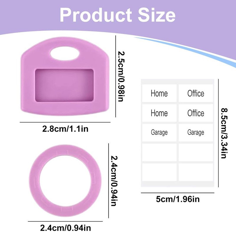 40 Piece Keycap Set with Labels Square and Round Plastic