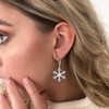 EVER FAITH Snowflake Dangle Earrings for Women, 925 Sterling Silver