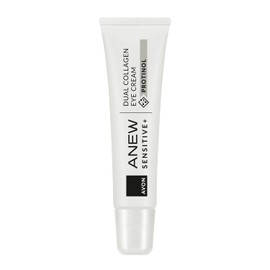 Avon Anew Sensitive+ Dual Collagen Eye Cream 15ml, Suitable for Sensitive Skin, Contains Skin-soothing Actives To Boost Collagen, Cruelty Free