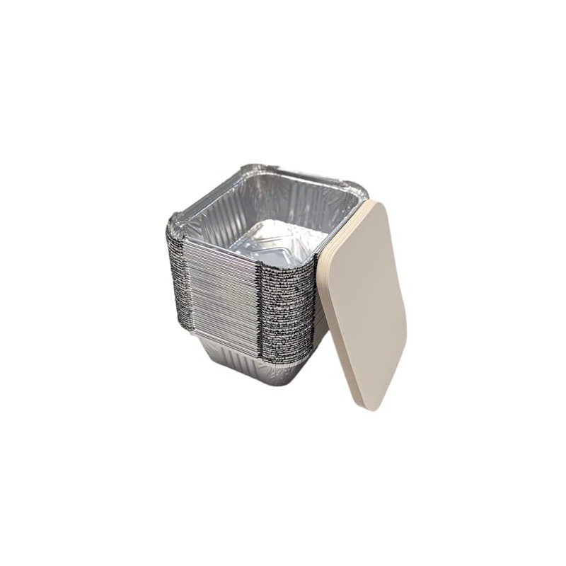 Matangi Plus 1000 x Silver Aluminium Foil Containers & Lids