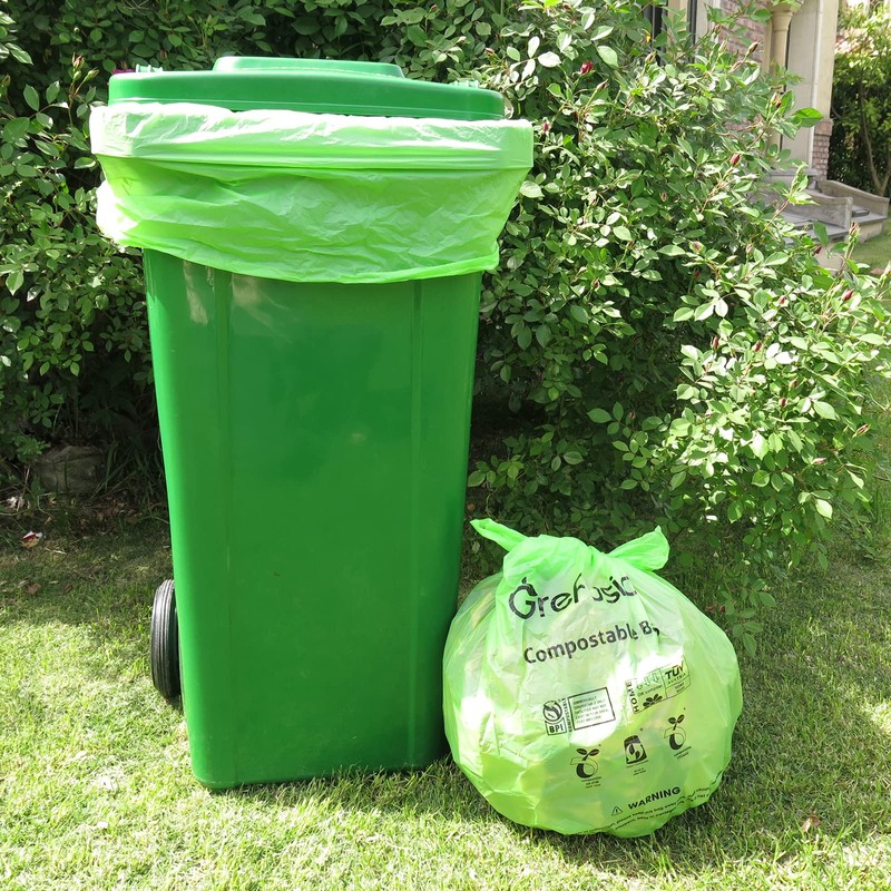 Compostable Bags,Trash bags 13+ gallon tall kitchen, Compostable Trash Lawn
