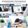 Rotating Pomodoro Timer 5, 25, 10 30,60 Mins Preset Stopwatch,