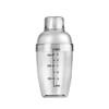 1Pc Plastic Cocktail Shaker with Scale and Strainer Top, Clear