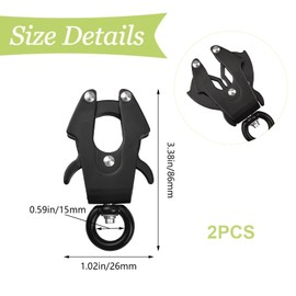 Ufurmate Dog Leash Frog Clip Space Aluminum Locking Quick Release Buckle Rust Resistant Dog Leash Buckle 360 Degree Rotating Clip to Connect Dog Collar