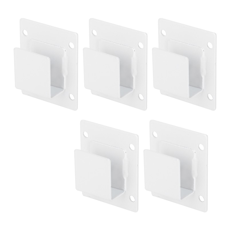 5pcs Wall Shelf Tube Holder Stainless Steel Bar Mount Bracket