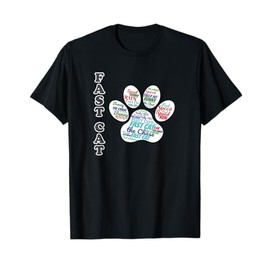 Fast Cat Dog Sport - Fast Cat word cloud T-Shirt