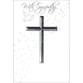 Cross My Heart Luxury SYMPATHY Card With SYMPATHY Text is Praying the Lord will tenderly comfort you with treasured memories of your loved one and give you strength during this difficult time 20668