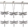 FREEBLOSS 12Pcs Shower Curtain Hooks Rings with Dragonfly Pendant Rust