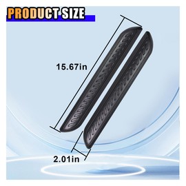 2 PCS Rubber Car Bumper Guards, Anti Collision Car Rear Bumper Guard Protector, Anti-Scratch Auto Bumper Strip Trim, Universal Car Door Edge Guards for SUV Pickup Truck (Black, Long)