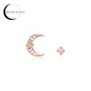 [Custom Made] Pisces Dear Moon Aquamarine Unbalanced Constellation Earrings OTE120612B