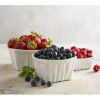 Creative Brands Porcelain Berry Basket, Medium, White