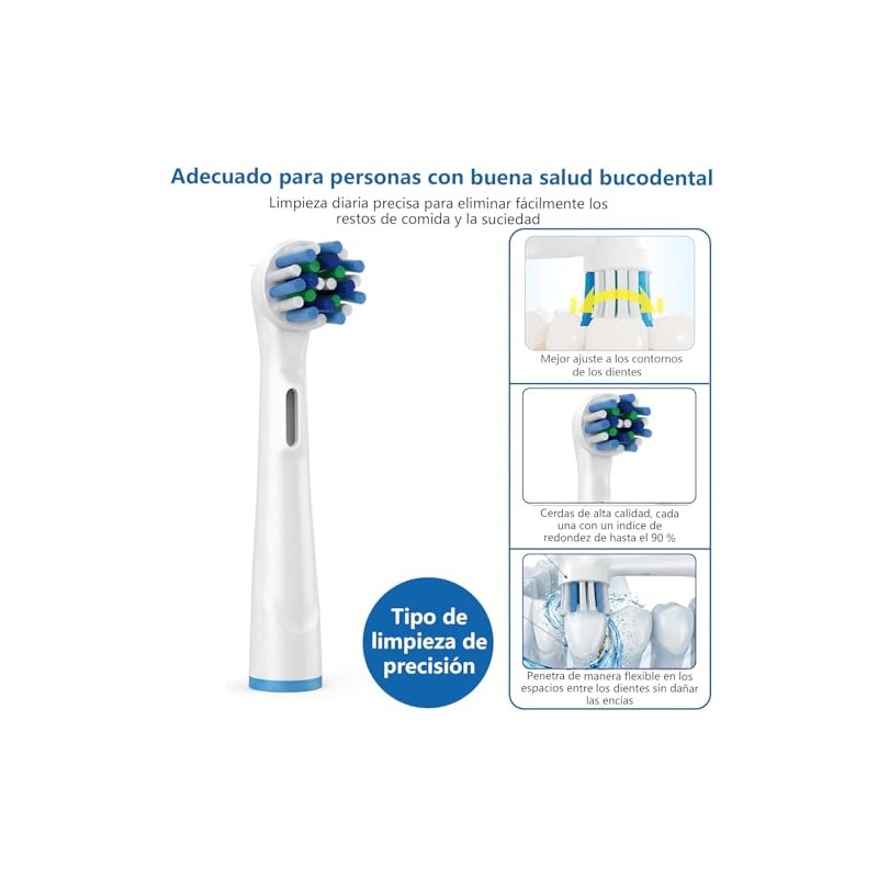 8PCS Cabezales de Repuesto para 0ral B, Cerdas Extra Suaves,