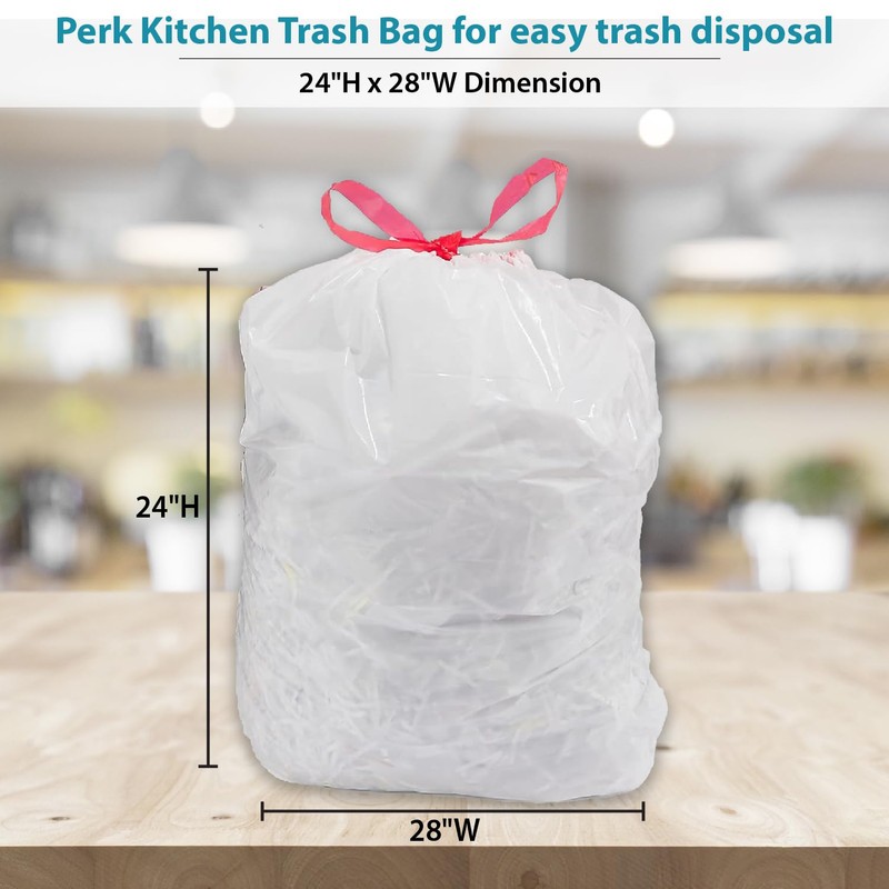 Staples Perk Kitchen Trash Bags, 13 Gallon Garbage Can Liners,