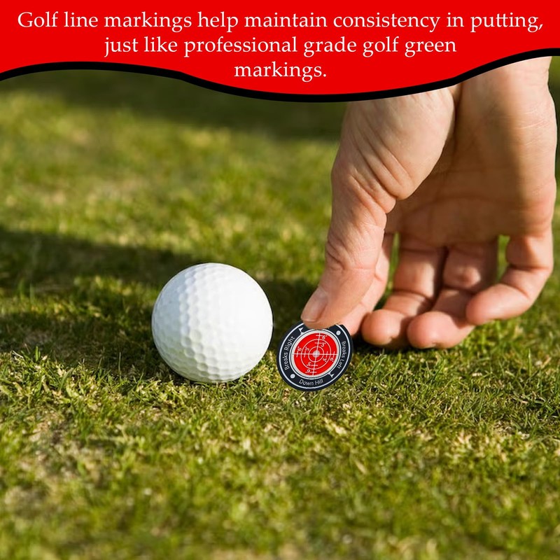 1 PCS Golf Ball Markers Reader，Golf Marker with Bubble Level,Golf