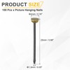 sourcing map 100Pcs Picture Hanging Nails, 1.3 x 25mm Iron
