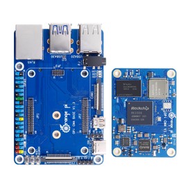 Orange Pi Compute Module 4 Kit 8GB+64GB, Rockchip RK3566 Quad-Core 64-Bit with Base Board, Orange Pi CM4 8GB RAM 64GB eMMC Flash, Support 2.4/5.0GHz Wi-Fi & Bluetooth 5.0 (CM48G64G+Base Board)
