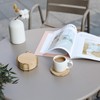 YONGHEE Absorbent Coasters Set of 6, Desert-Like Patterns Natural Sandstone