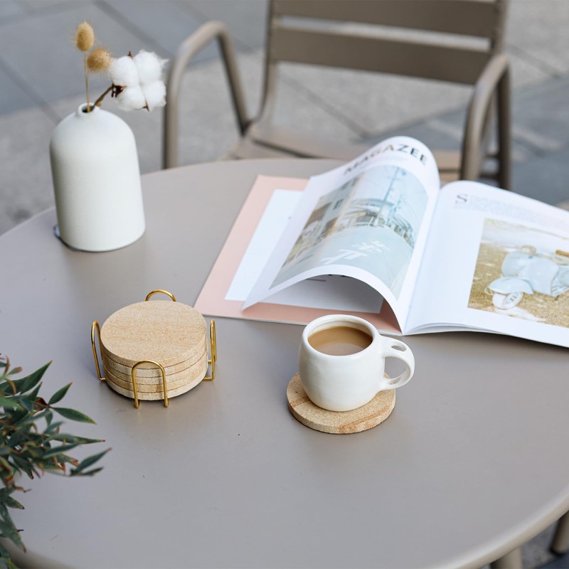 YONGHEE Absorbent Coasters Set of 6, Desert-Like Patterns Natural Sandstone
