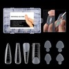 288Pcs Forma de Uñas Dual Con Pegatina de Silicona Francesa