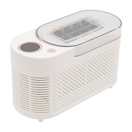 HAPPCUCOE Ice Maker, 120W Mini Countertop Ice Maker, Compact Ice Machine for Home Car Travel for Home Kitchens, Restaurants, Bars, Hotels,Purple (White)