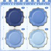 Potchen 96 Pcs Dusty Blue Dessert Plates 7 Inch Gradient