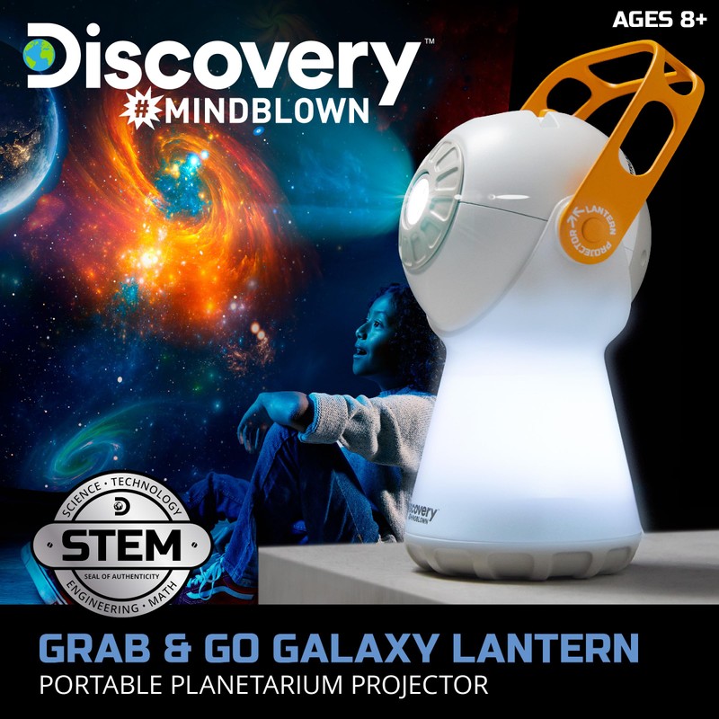 Discovery™ #Mindblown Grab & Go Galaxy Lantern Portable Planetarium Projector,