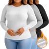 Evervibe 3 Pack Plus Size Thermal Shirts for Women Long