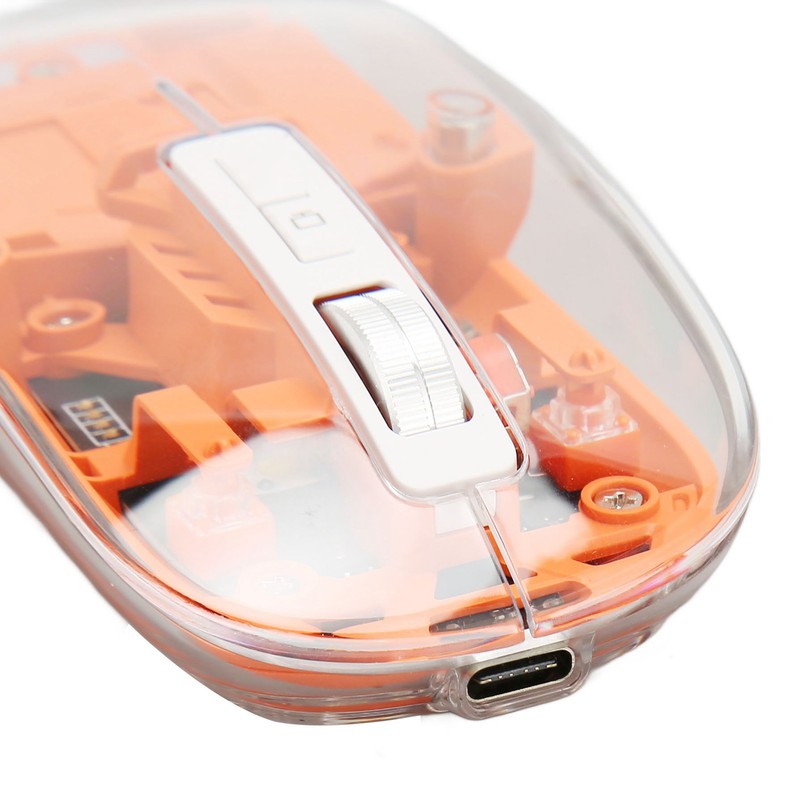 Wireless Bluetooth 3 Mode BT5.1 BT5.1 2.4GHz Mouse Transparent Clear