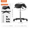VEVOR Saddle Stool with Wheels, 400 LBS Weight Capacity Ergonomic