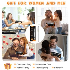 Gifts for Men, Stocking Stuffers for Adults Gifts, 9 in 1 Multitool Pen, Christmas Gadgets Gifts for Dad from Kids, Birthday Gift Ideas for Men,Gifts for Adults Him Husband, Boyfriend, Grandpa（Silver)