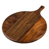 SOFE Walnut Wood Pizza Serving Board, 12" Round Thick Cutting
