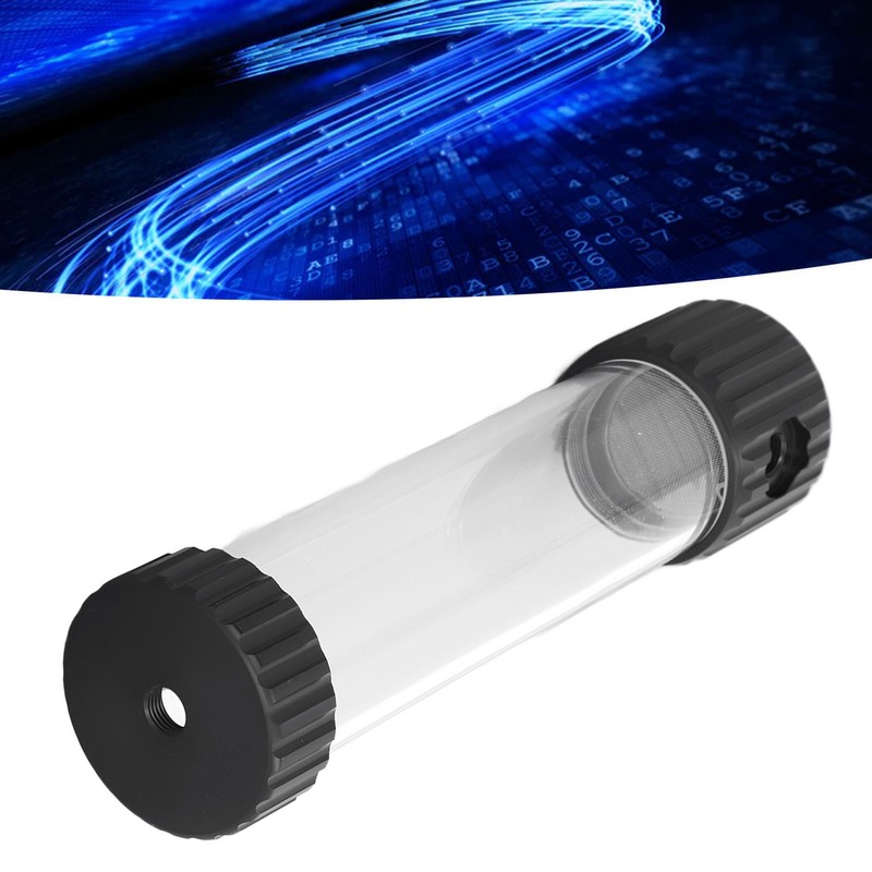 Cylindrical Water Cooling Reservoir Built in Filter Transparent 515ml Water