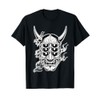 Trippy Hannya Mask Blackwork T-Shirt