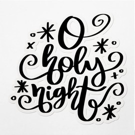 Vinyl Stickers Decals Of O Holy Night - Waterproof - Apply On Any Smooth Surfaces Indoor Outdoor Bumper Tumbler Wall Laptop Phone Skateboard Cup Glasses Car Helmet Mug Door Truck Gifts Decoration