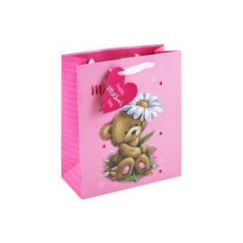 Eurowrap To My Mummy with Flowers Happy Mothers Day Gift Bag with Heart Gift Tag Love Medium