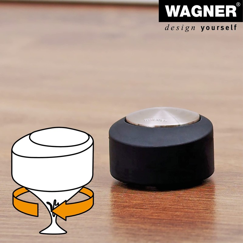WAGNER Design-Boden-Türstopper SCREW OR GLUE / Schrauben oder Kleben -