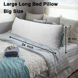 GARUET Body Pillows for Adults, Memory Foam Body Pillow Large Full Body Pillows Long Bed Pillows for Side Sleepers, 20x54 inch
